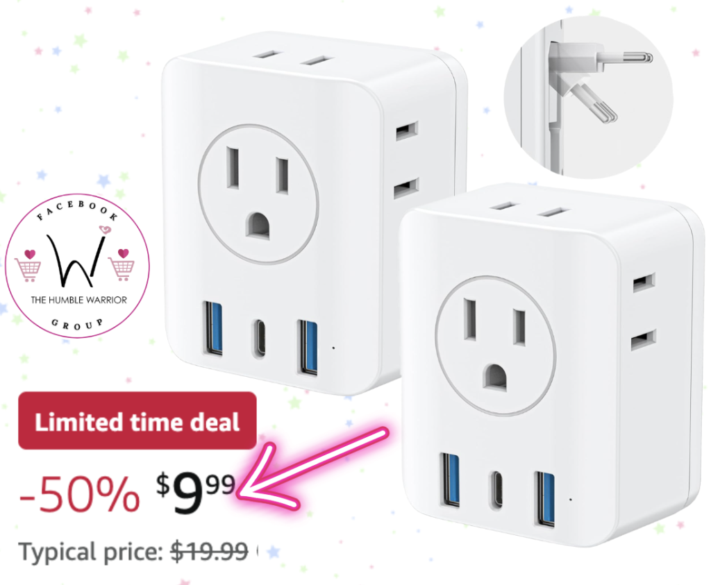 2-pack of European Travel plug adapters!
